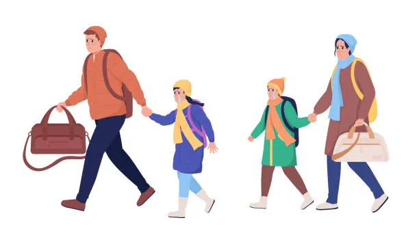 توضیح مهاجرت اجباری در جنگ برای کودکان